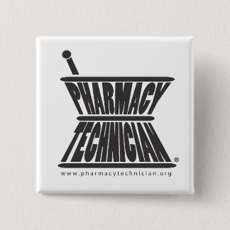 Badge Carré 5 Cm Bouton de mortier et de pilon