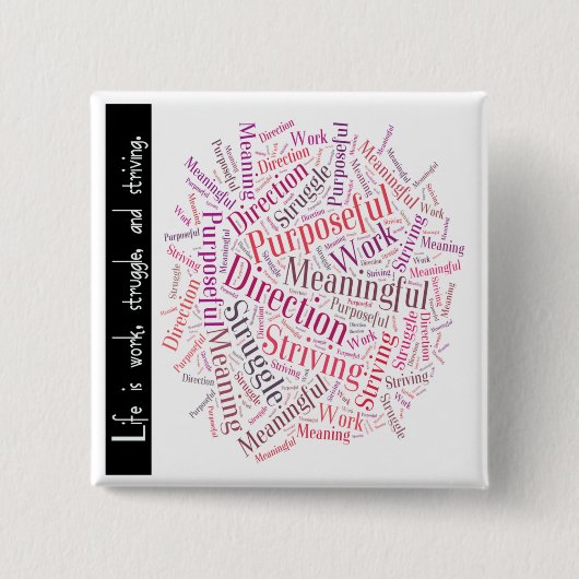 Badge Carré 5 Cm Bouton de motivation 1 (Devant)