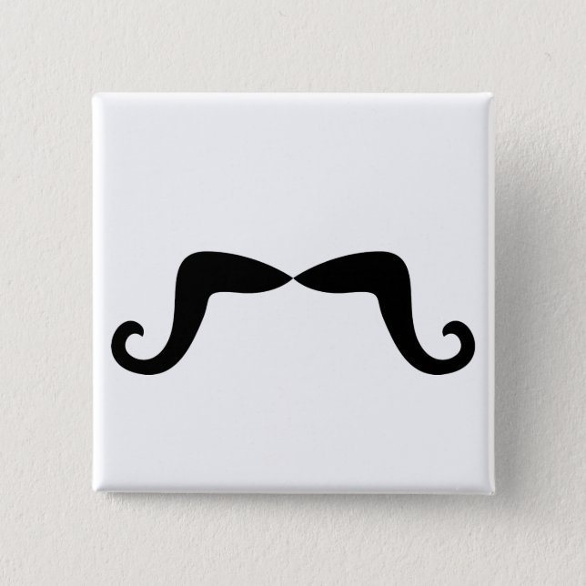 Badge Carré 5 Cm Bouton de moustache (Devant)