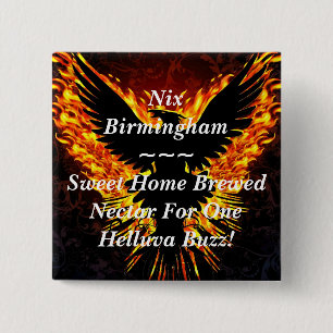 Badge Carré 5 Cm Bouton de nectar de Nix