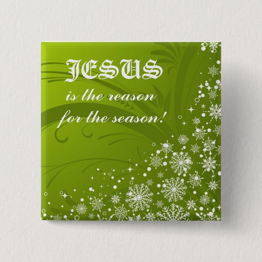 Badge Carré 5 Cm Bouton de Noël (Devant)