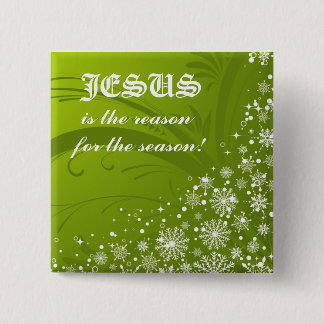 Badge Carré 5 Cm Bouton de Noël