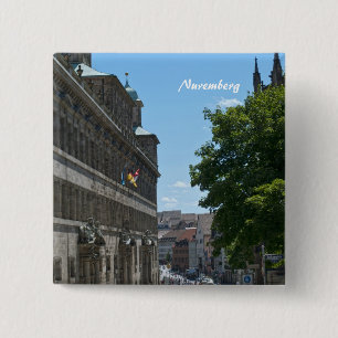 Badge Carré 5 Cm Bouton de Nuremberg