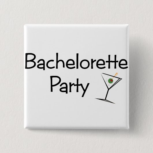 Badge Carré 5 Cm Bouton de partie de Bachelorette (Devant)