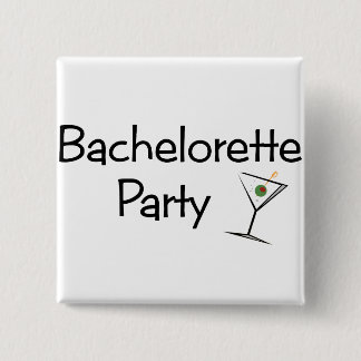 Badge Carré 5 Cm Bouton de partie de Bachelorette