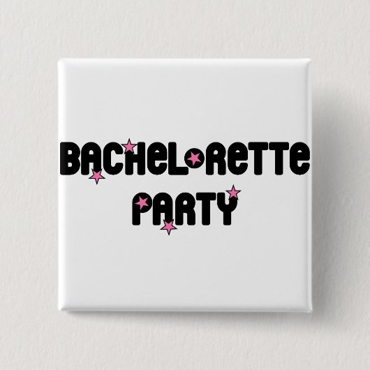 Badge Carré 5 Cm Bouton de partie de Bachelorette (Devant)