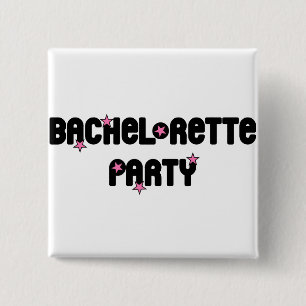 Badge Carré 5 Cm Bouton de partie de Bachelorette