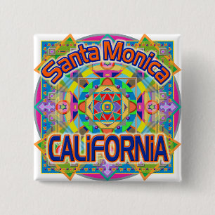 Badge Carré 5 Cm Bouton de père Noël Monica CALIFORNIA