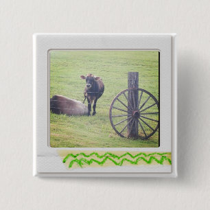 Badge Carré 5 Cm bouton de photo d'instagram