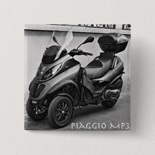 Badge Carré 5 Cm Bouton de Piaggio MP3 (Devant)