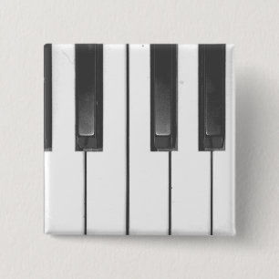 Badge Carré 5 Cm Bouton de piano