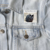 Badge Carré 5 Cm Bouton de Piège-Neutre-Retour (En situation)