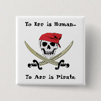 Bouton de Pin d'entretien de pirate de jolly roger
