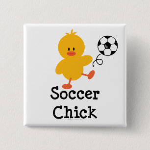 Badge Carré 5 Cm Bouton de poussin du football