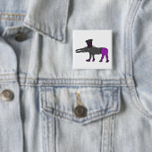 Badge Carré 5 Cm Bouton de Ravoon (En situation)