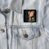 Badge Carré 5 Cm Bouton de ressort (En situation)