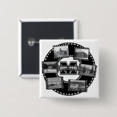 Badge Carré 5 Cm Bouton de réunion de toutes les classes des Braves (Devant & derrière)