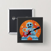 Badge Carré 5 Cm Bouton de Rockbot (Devant & derrière)