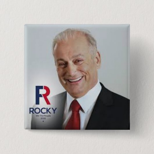 Badge Carré 5 Cm Bouton de Roque De Le Fuente 2016 (Devant)