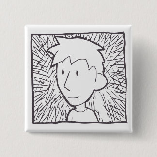 Badge Carré 5 Cm bouton de ryah