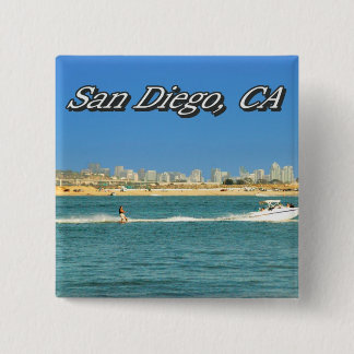 Badge Carré 5 Cm Bouton de San Diego