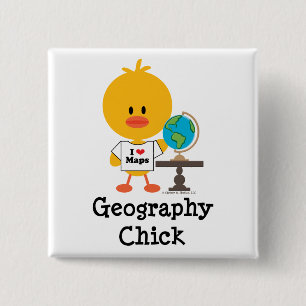 Badge Carré 5 Cm Bouton de sélection de géographie