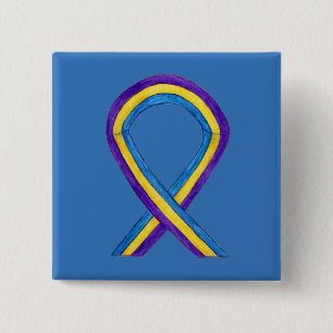 Badge Carré 5 Cm Bouton de sensibilisation au cancer de la vessie B