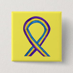 Badge Carré 5 Cm Bouton de sensibilisation au cancer de la vessie B