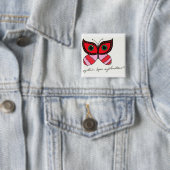 Badge Carré 5 Cm Bouton de SLE (En situation)