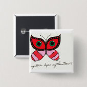 Badge Carré 5 Cm Bouton de SLE (Devant & derrière)
