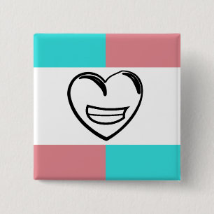 Badge Carré 5 Cm Bouton de Smeart