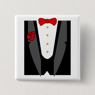 Badge Carré 5 Cm Bouton de smoking