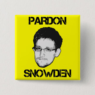 Badge Carré 5 Cm Bouton de Snowden de pardon