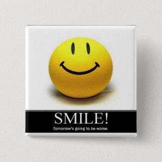 Badge Carré 5 Cm bouton de sourire