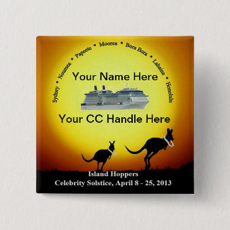 Badge Carré 5 Cm Bouton de souvenir