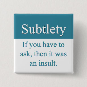 Badge Carré 5 Cm Bouton de subtilité