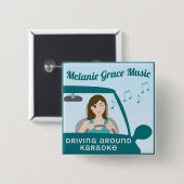 Badge Carré 5 Cm Bouton de TheMelanieGrace (Devant & derrière)