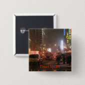 Badge Carré 5 Cm Bouton de Times Square (Devant & derrière)