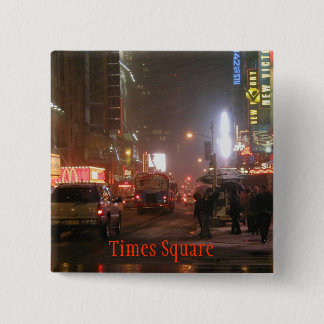 Badge Carré 5 Cm Bouton de Times Square