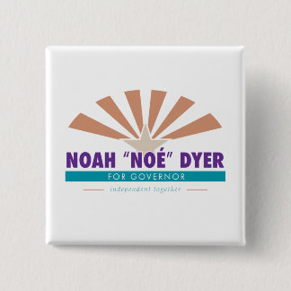 Badge Carré 5 Cm Bouton de tinctorial de Noé "Noé" [slogan