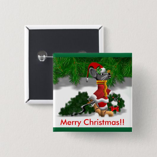 Badge Carré 5 Cm bouton de treeMouse (Devant & derrière)