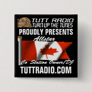 Badge Carré 5 Cm Bouton de Tutt Allstar par radio