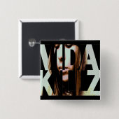 Badge Carré 5 Cm Bouton de Vida Killz (Devant & derrière)