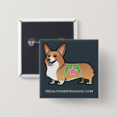 Badge Carré 5 Cm Bouton de Winston (Devant & derrière)