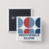 BADGE CARRÉ 5 CM BOUTON D'ÉCLAIRAGE INDIVISIBLE (Devant & derrière)