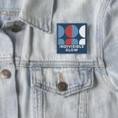 BADGE CARRÉ 5 CM BOUTON D'ÉCLAIRAGE INDIVISIBLE (En situation)