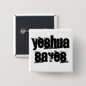 Badge Carré 5 Cm Bouton d'économie de Yeshua (Devant & derrière)
