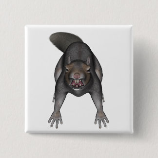 Badge Carré 5 Cm Bouton d'écureuil de tueur