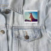 Badge Carré 5 Cm Bouton d'édition de luxe de Pacha (En situation)