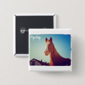 Badge Carré 5 Cm Bouton d'édition de luxe de Pacha (Devant & derrière)